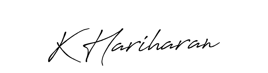 How to make K Hariharan signature? Antro_Vectra_Bolder is a professional autograph style. Create handwritten signature for K Hariharan name. K Hariharan signature style 7 images and pictures png