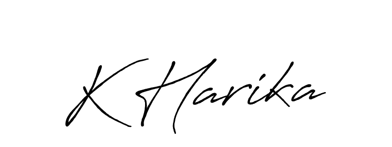 Use a signature maker to create a handwritten signature online. With this signature software, you can design (Antro_Vectra_Bolder) your own signature for name K Harika. K Harika signature style 7 images and pictures png