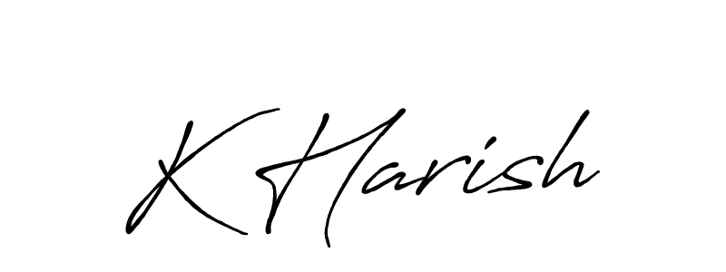 Best and Professional Signature Style for K Harish. Antro_Vectra_Bolder Best Signature Style Collection. K Harish signature style 7 images and pictures png