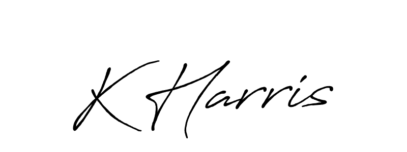 You should practise on your own different ways (Antro_Vectra_Bolder) to write your name (K Harris) in signature. don't let someone else do it for you. K Harris signature style 7 images and pictures png