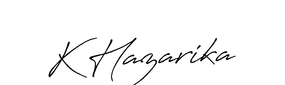 Antro_Vectra_Bolder is a professional signature style that is perfect for those who want to add a touch of class to their signature. It is also a great choice for those who want to make their signature more unique. Get K Hazarika name to fancy signature for free. K Hazarika signature style 7 images and pictures png