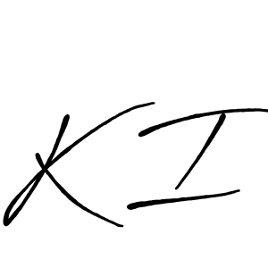 Use a signature maker to create a handwritten signature online. With this signature software, you can design (Antro_Vectra_Bolder) your own signature for name K I. K I signature style 7 images and pictures png