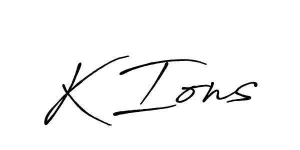 Here are the top 10 professional signature styles for the name K Ions. These are the best autograph styles you can use for your name. K Ions signature style 7 images and pictures png