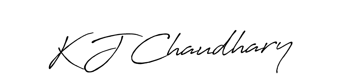 Also we have K J Chaudhary name is the best signature style. Create professional handwritten signature collection using Antro_Vectra_Bolder autograph style. K J Chaudhary signature style 7 images and pictures png