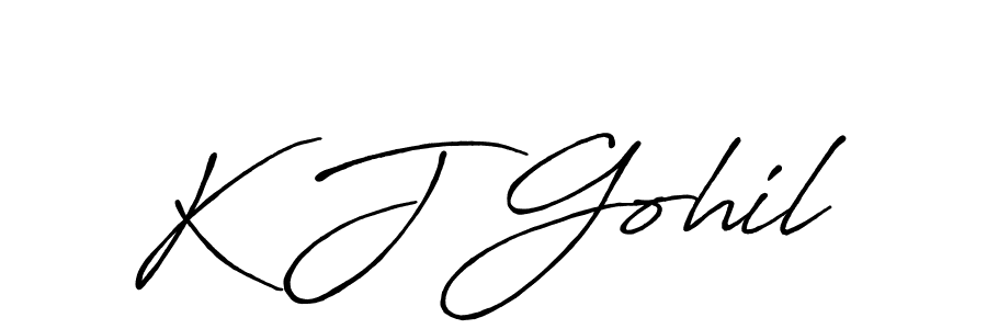 You should practise on your own different ways (Antro_Vectra_Bolder) to write your name (K J Gohil) in signature. don't let someone else do it for you. K J Gohil signature style 7 images and pictures png