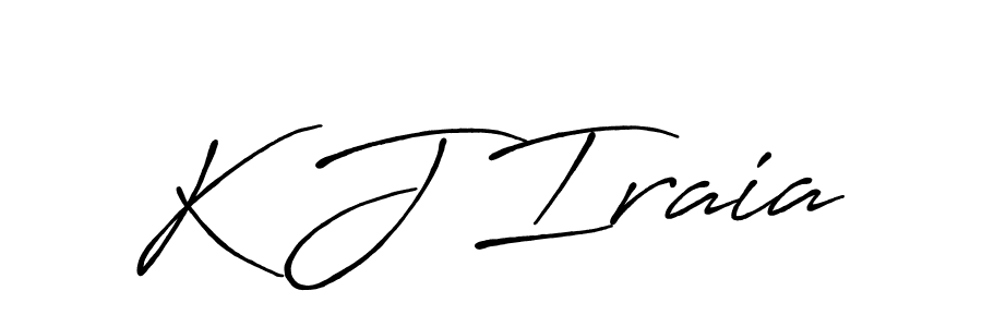 Make a beautiful signature design for name K J Iraia. With this signature (Antro_Vectra_Bolder) style, you can create a handwritten signature for free. K J Iraia signature style 7 images and pictures png