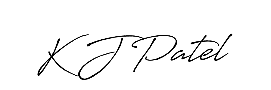 Use a signature maker to create a handwritten signature online. With this signature software, you can design (Antro_Vectra_Bolder) your own signature for name K J Patel. K J Patel signature style 7 images and pictures png