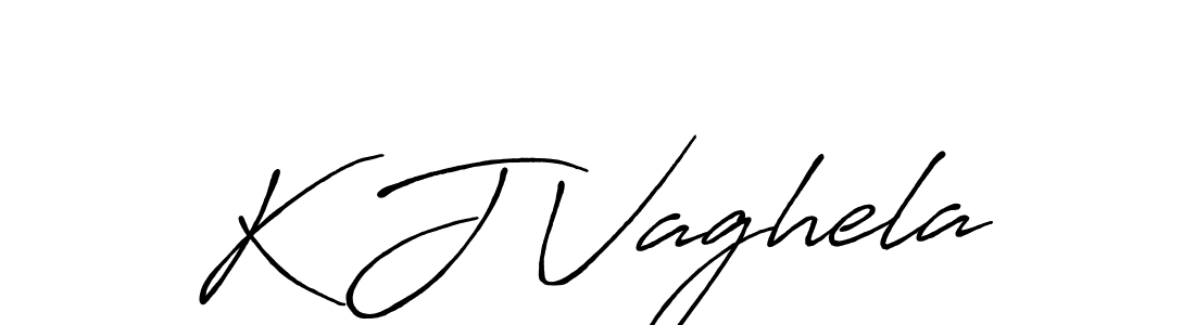 Make a beautiful signature design for name K J Vaghela. With this signature (Antro_Vectra_Bolder) style, you can create a handwritten signature for free. K J Vaghela signature style 7 images and pictures png