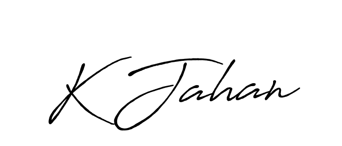 Also we have K Jahan name is the best signature style. Create professional handwritten signature collection using Antro_Vectra_Bolder autograph style. K Jahan signature style 7 images and pictures png