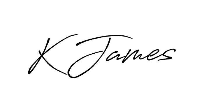 How to Draw K James signature style? Antro_Vectra_Bolder is a latest design signature styles for name K James. K James signature style 7 images and pictures png