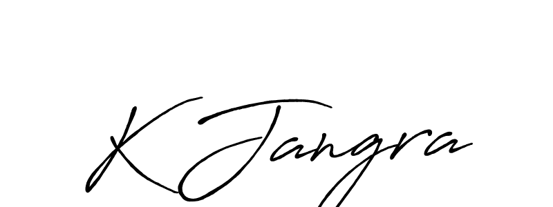 Make a beautiful signature design for name K Jangra. With this signature (Antro_Vectra_Bolder) style, you can create a handwritten signature for free. K Jangra signature style 7 images and pictures png