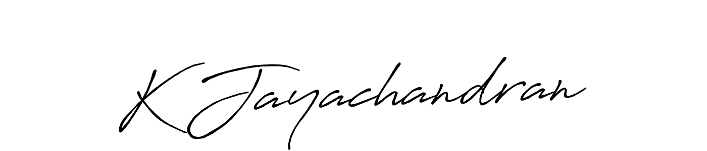 How to make K Jayachandran name signature. Use Antro_Vectra_Bolder style for creating short signs online. This is the latest handwritten sign. K Jayachandran signature style 7 images and pictures png