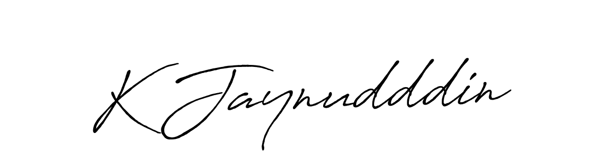 Also we have K Jaynudddin name is the best signature style. Create professional handwritten signature collection using Antro_Vectra_Bolder autograph style. K Jaynudddin signature style 7 images and pictures png