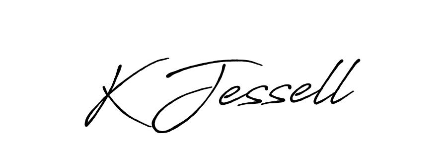 The best way (Antro_Vectra_Bolder) to make a short signature is to pick only two or three words in your name. The name K Jessell include a total of six letters. For converting this name. K Jessell signature style 7 images and pictures png