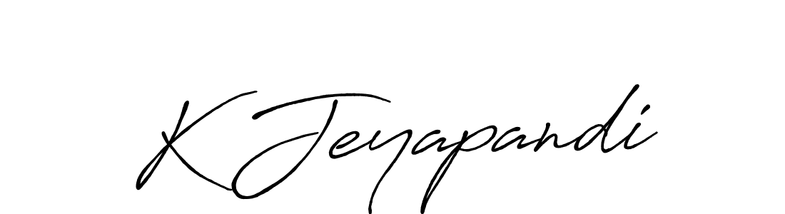 The best way (Antro_Vectra_Bolder) to make a short signature is to pick only two or three words in your name. The name K Jeyapandi include a total of six letters. For converting this name. K Jeyapandi signature style 7 images and pictures png