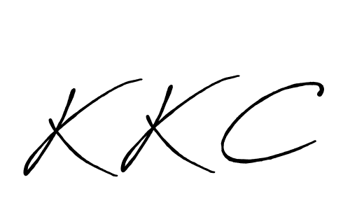 K K C stylish signature style. Best Handwritten Sign (Antro_Vectra_Bolder) for my name. Handwritten Signature Collection Ideas for my name K K C. K K C signature style 7 images and pictures png