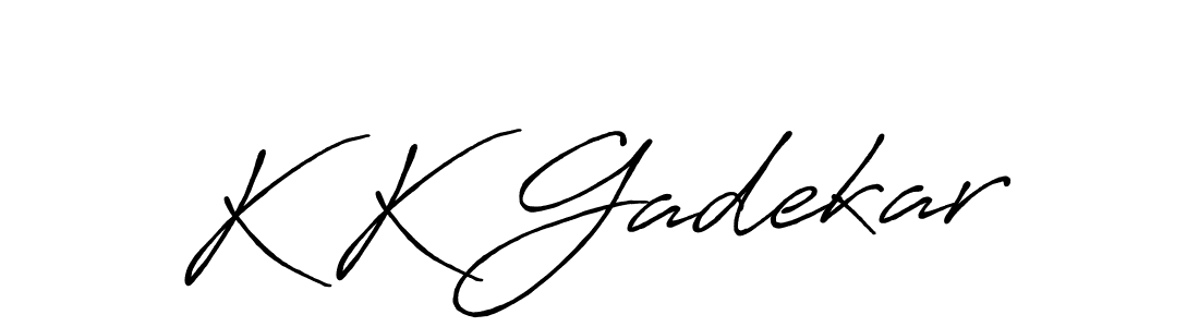 Also You can easily find your signature by using the search form. We will create K K Gadekar name handwritten signature images for you free of cost using Antro_Vectra_Bolder sign style. K K Gadekar signature style 7 images and pictures png