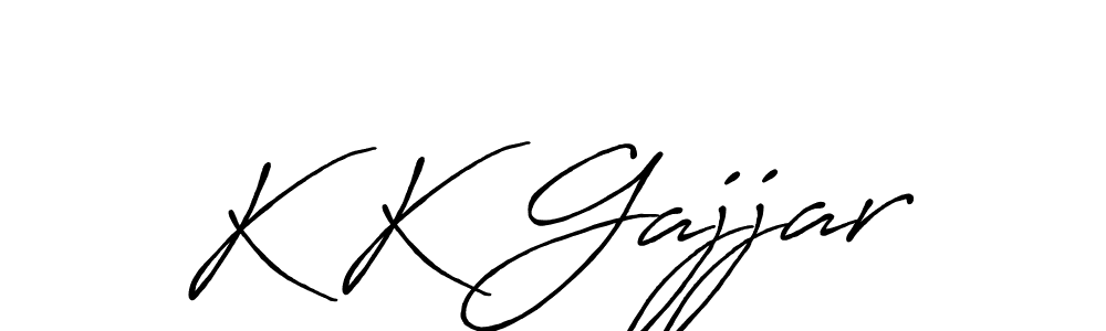 Use a signature maker to create a handwritten signature online. With this signature software, you can design (Antro_Vectra_Bolder) your own signature for name K K Gajjar. K K Gajjar signature style 7 images and pictures png