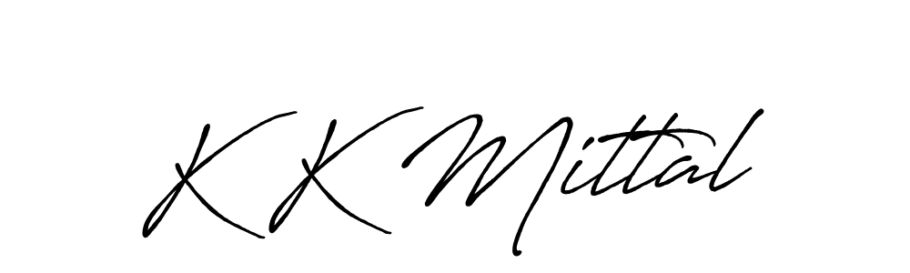 Make a beautiful signature design for name K K Mittal. With this signature (Antro_Vectra_Bolder) style, you can create a handwritten signature for free. K K Mittal signature style 7 images and pictures png