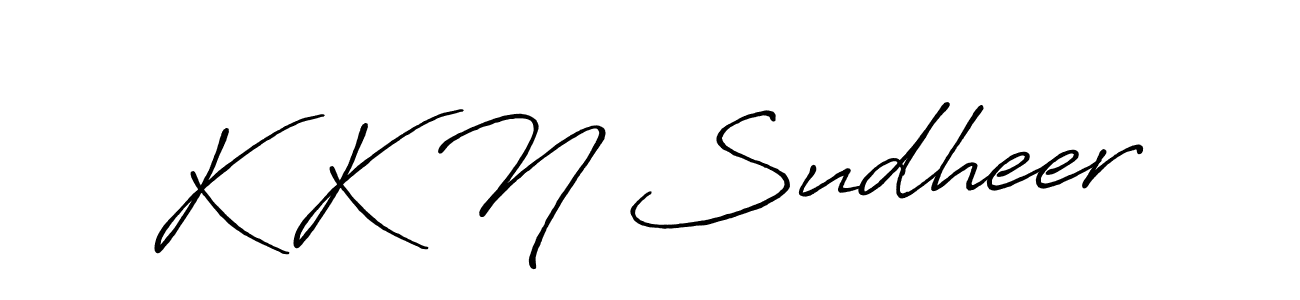 Use a signature maker to create a handwritten signature online. With this signature software, you can design (Antro_Vectra_Bolder) your own signature for name K K N Sudheer. K K N Sudheer signature style 7 images and pictures png