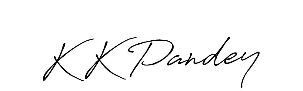 The best way (Antro_Vectra_Bolder) to make a short signature is to pick only two or three words in your name. The name K K Pandey include a total of six letters. For converting this name. K K Pandey signature style 7 images and pictures png