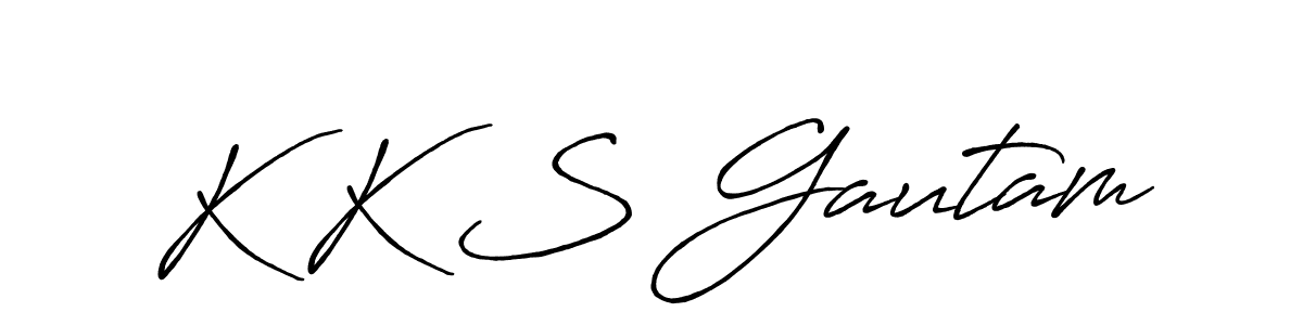 Design your own signature with our free online signature maker. With this signature software, you can create a handwritten (Antro_Vectra_Bolder) signature for name K K S Gautam. K K S Gautam signature style 7 images and pictures png