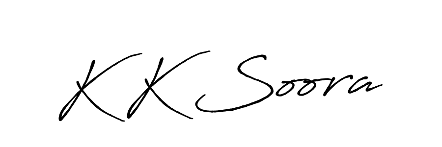 Design your own signature with our free online signature maker. With this signature software, you can create a handwritten (Antro_Vectra_Bolder) signature for name K K Soora. K K Soora signature style 7 images and pictures png