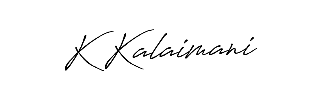 Antro_Vectra_Bolder is a professional signature style that is perfect for those who want to add a touch of class to their signature. It is also a great choice for those who want to make their signature more unique. Get K Kalaimani name to fancy signature for free. K Kalaimani signature style 7 images and pictures png