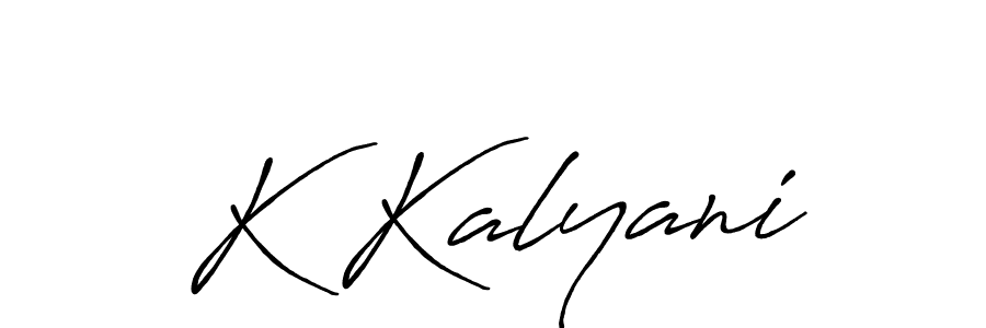Design your own signature with our free online signature maker. With this signature software, you can create a handwritten (Antro_Vectra_Bolder) signature for name K Kalyani. K Kalyani signature style 7 images and pictures png