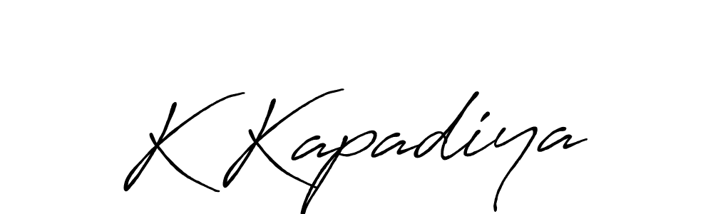 You can use this online signature creator to create a handwritten signature for the name K Kapadiya. This is the best online autograph maker. K Kapadiya signature style 7 images and pictures png