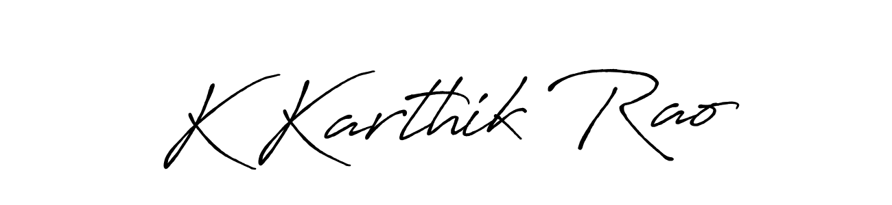 How to Draw K Karthik Rao signature style? Antro_Vectra_Bolder is a latest design signature styles for name K Karthik Rao. K Karthik Rao signature style 7 images and pictures png