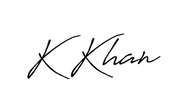 It looks lik you need a new signature style for name K Khan. Design unique handwritten (Antro_Vectra_Bolder) signature with our free signature maker in just a few clicks. K Khan signature style 7 images and pictures png