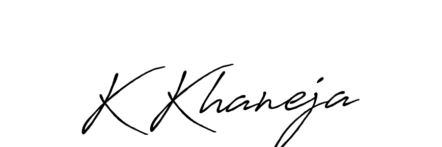 Create a beautiful signature design for name K Khaneja. With this signature (Antro_Vectra_Bolder) fonts, you can make a handwritten signature for free. K Khaneja signature style 7 images and pictures png