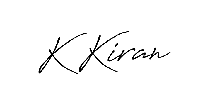 if you are searching for the best signature style for your name K Kiran. so please give up your signature search. here we have designed multiple signature styles  using Antro_Vectra_Bolder. K Kiran signature style 7 images and pictures png