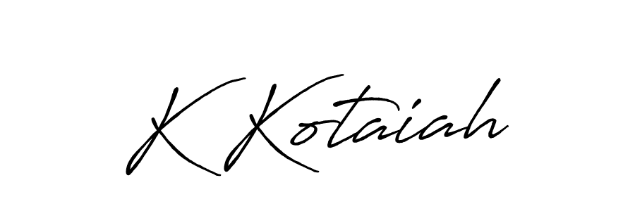 Create a beautiful signature design for name K Kotaiah. With this signature (Antro_Vectra_Bolder) fonts, you can make a handwritten signature for free. K Kotaiah signature style 7 images and pictures png