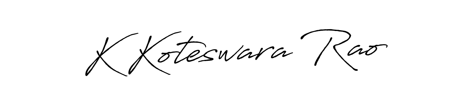 Also we have K Koteswara Rao name is the best signature style. Create professional handwritten signature collection using Antro_Vectra_Bolder autograph style. K Koteswara Rao signature style 7 images and pictures png