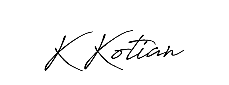 Also You can easily find your signature by using the search form. We will create K Kotian name handwritten signature images for you free of cost using Antro_Vectra_Bolder sign style. K Kotian signature style 7 images and pictures png