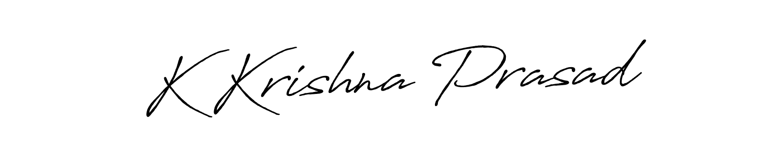 Create a beautiful signature design for name K Krishna Prasad. With this signature (Antro_Vectra_Bolder) fonts, you can make a handwritten signature for free. K Krishna Prasad signature style 7 images and pictures png