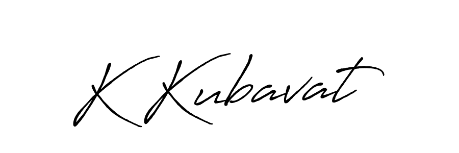 How to make K Kubavat signature? Antro_Vectra_Bolder is a professional autograph style. Create handwritten signature for K Kubavat name. K Kubavat signature style 7 images and pictures png