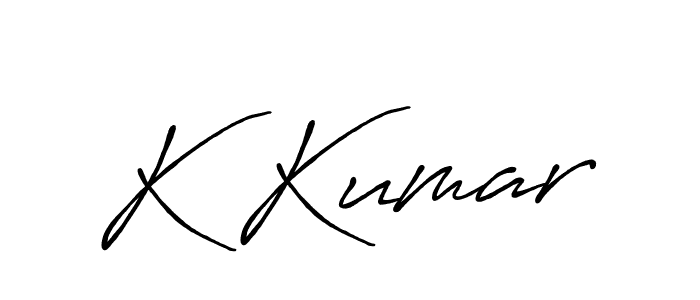 You should practise on your own different ways (Antro_Vectra_Bolder) to write your name (K Kumar) in signature. don't let someone else do it for you. K Kumar signature style 7 images and pictures png