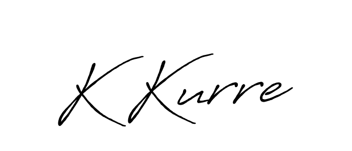 Design your own signature with our free online signature maker. With this signature software, you can create a handwritten (Antro_Vectra_Bolder) signature for name K Kurre. K Kurre signature style 7 images and pictures png