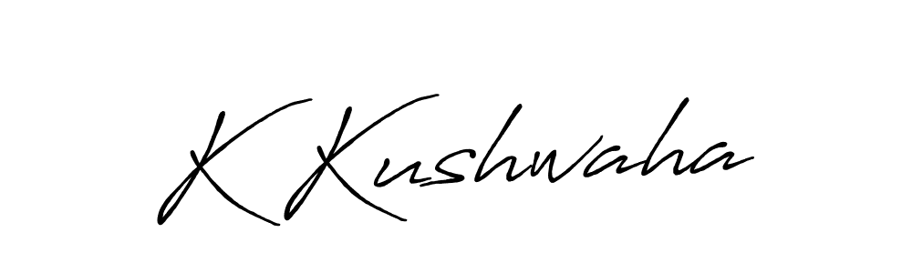 How to make K Kushwaha name signature. Use Antro_Vectra_Bolder style for creating short signs online. This is the latest handwritten sign. K Kushwaha signature style 7 images and pictures png