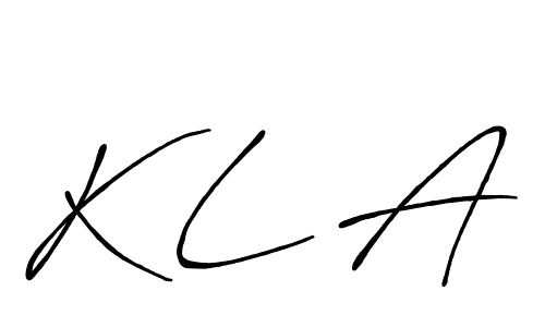 Best and Professional Signature Style for K L A. Antro_Vectra_Bolder Best Signature Style Collection. K L A signature style 7 images and pictures png