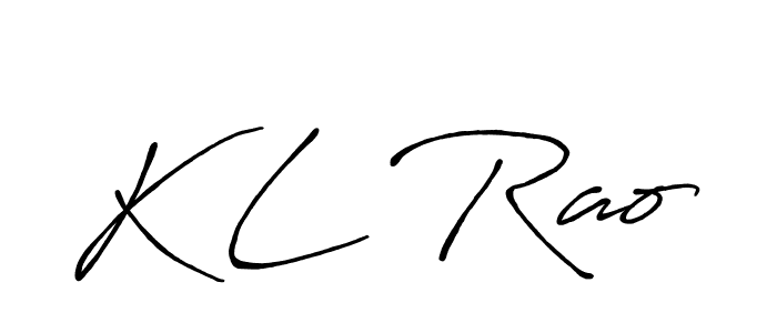 Use a signature maker to create a handwritten signature online. With this signature software, you can design (Antro_Vectra_Bolder) your own signature for name K L Rao. K L Rao signature style 7 images and pictures png