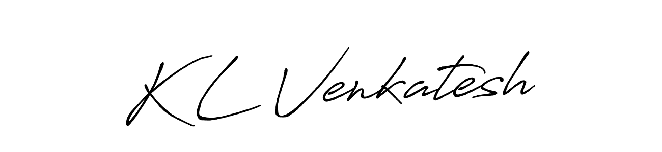 Create a beautiful signature design for name K L Venkatesh. With this signature (Antro_Vectra_Bolder) fonts, you can make a handwritten signature for free. K L Venkatesh signature style 7 images and pictures png