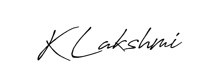 You should practise on your own different ways (Antro_Vectra_Bolder) to write your name (K Lakshmi) in signature. don't let someone else do it for you. K Lakshmi signature style 7 images and pictures png