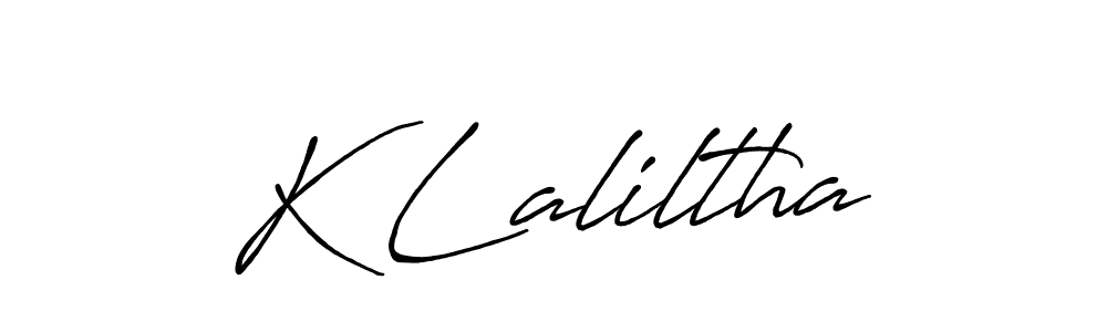 You can use this online signature creator to create a handwritten signature for the name K Laliltha. This is the best online autograph maker. K Laliltha signature style 7 images and pictures png