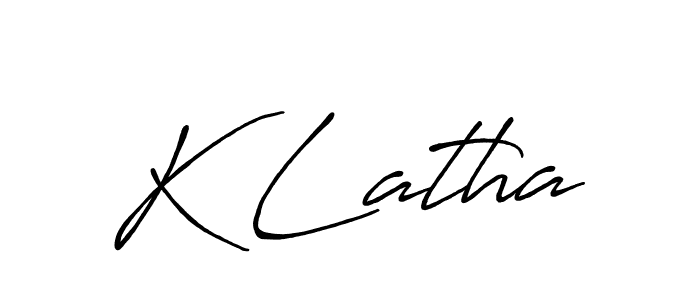 Use a signature maker to create a handwritten signature online. With this signature software, you can design (Antro_Vectra_Bolder) your own signature for name K Latha. K Latha signature style 7 images and pictures png