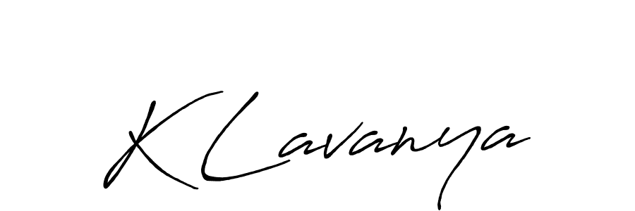 Design your own signature with our free online signature maker. With this signature software, you can create a handwritten (Antro_Vectra_Bolder) signature for name K Lavanya. K Lavanya signature style 7 images and pictures png