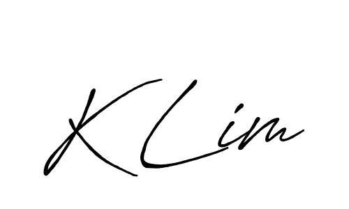 Create a beautiful signature design for name K Lim. With this signature (Antro_Vectra_Bolder) fonts, you can make a handwritten signature for free. K Lim signature style 7 images and pictures png